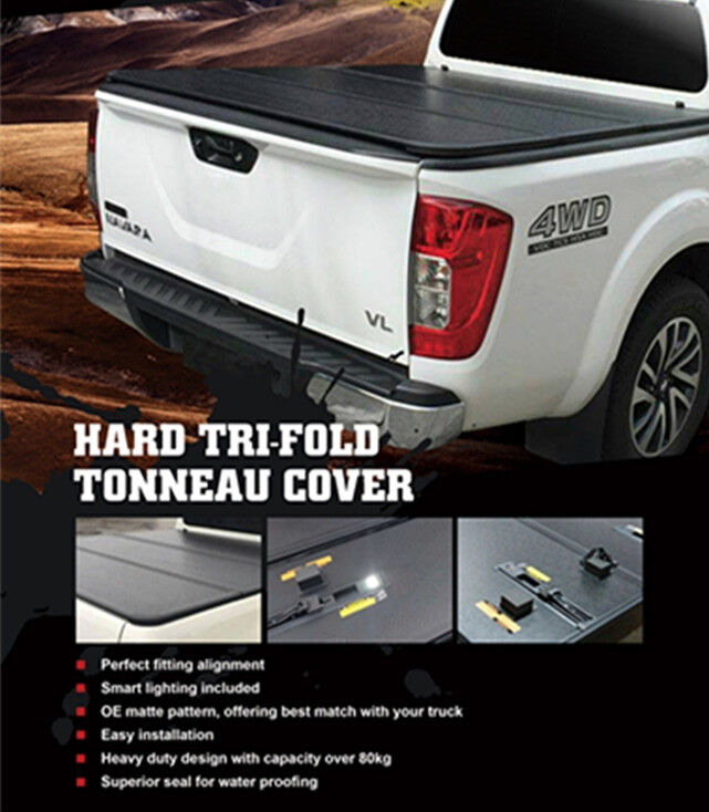 Tri-Fold Hard Top Hard Lid Tonneau Cover Aluminium Isuzu Dmax D-Max 2021-2024