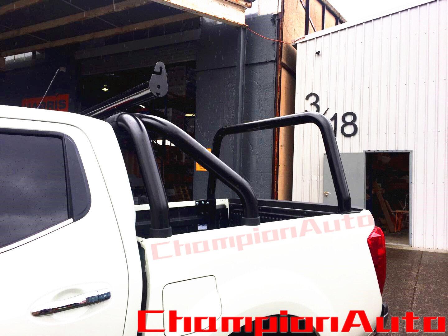 Black Steel Ladder Rack with extension barfor  Nissan D23 NP300 2015-2021
