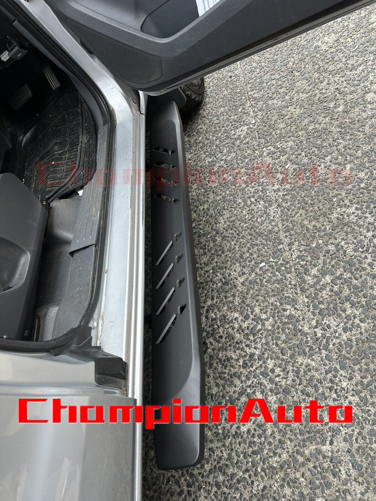 A PAIR Single Cab Side Steps Black For Ford Ranger 2012-2022 (Shark Bar)