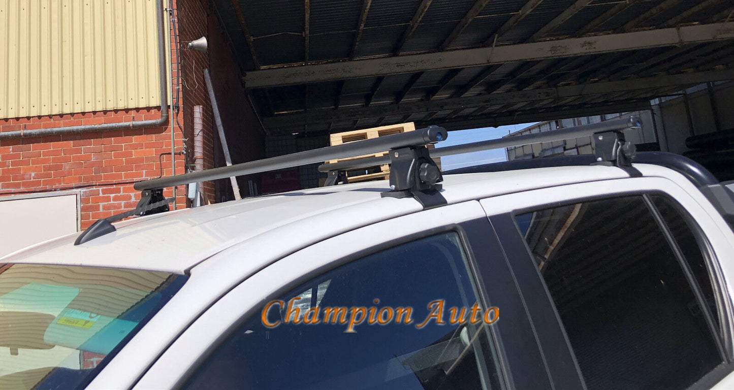 Black Roof Racks Aluminum Two Cross Bars 142cm fit Toyota Hilux 2005-2024