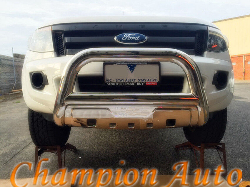 Ford Ranger 3.5" Stainless Steel Nudge Bar 2012-05/2022 Spot Light Mounting Tabs