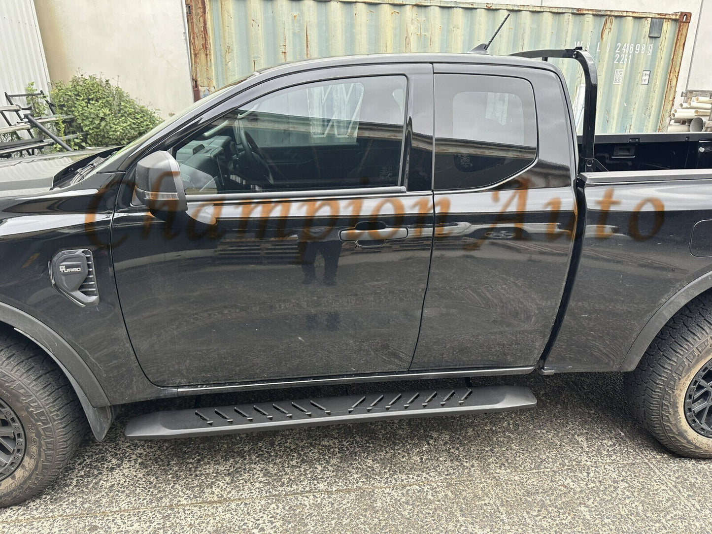 Black Steel Side Steps For Mazda BT50 BT-50 FreeStyle Cab 2012-2020 (Shark Bar)