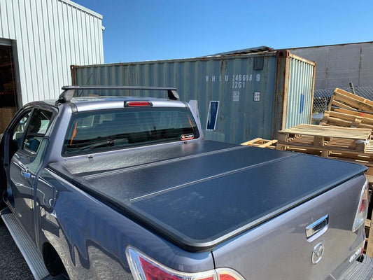 Tri-Fold Hard Top Hard Lid Tonneau Cover Aluminium for Mazda BT-50 2021-2022
