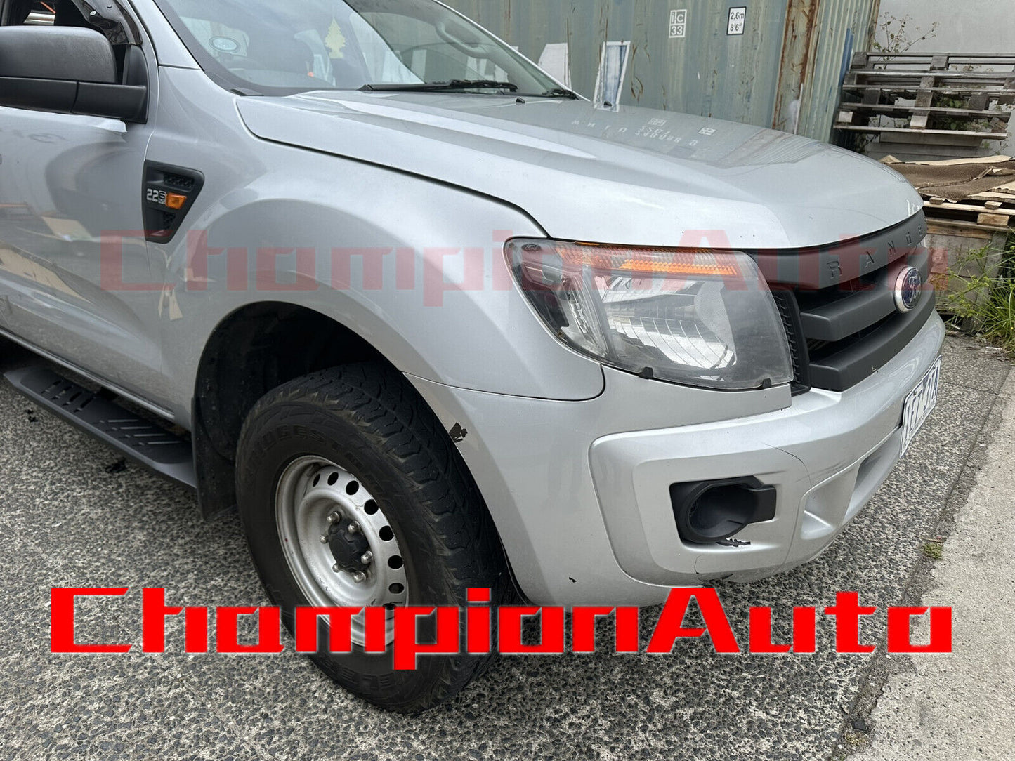 A PAIR Single Cab Side Steps Black For Ford Ranger 2012-2022 (Shark Bar)