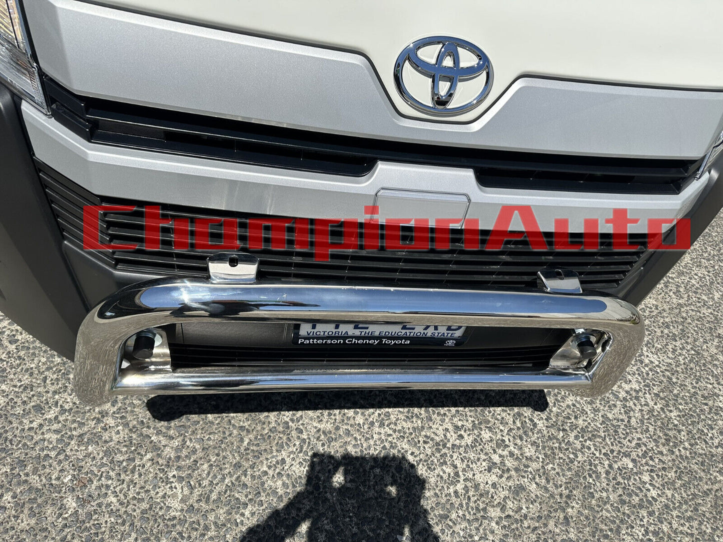 Stainless Steel Silver Nudge Bar For New Shape Toyota Hiace SLWB 05/2019- 2024
