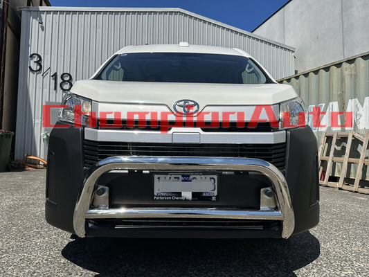 Stainless Steel Silver Nudge Bar For New Shape Toyota Hiace SLWB 05/2019- 2024