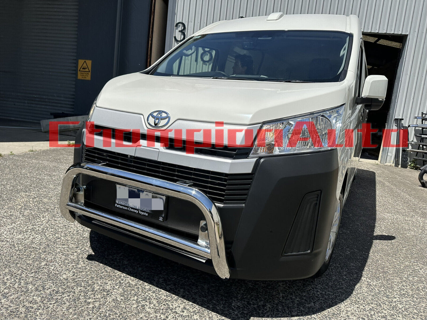 Stainless Steel Silver Nudge Bar For New Shape Toyota Hiace SLWB 05/2019- 2024