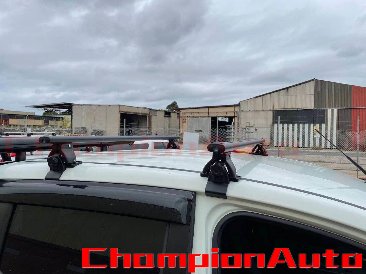 Double of Roof Rack Black Cross Bars 142cm Mistubishi Triton MQ 2015-2019