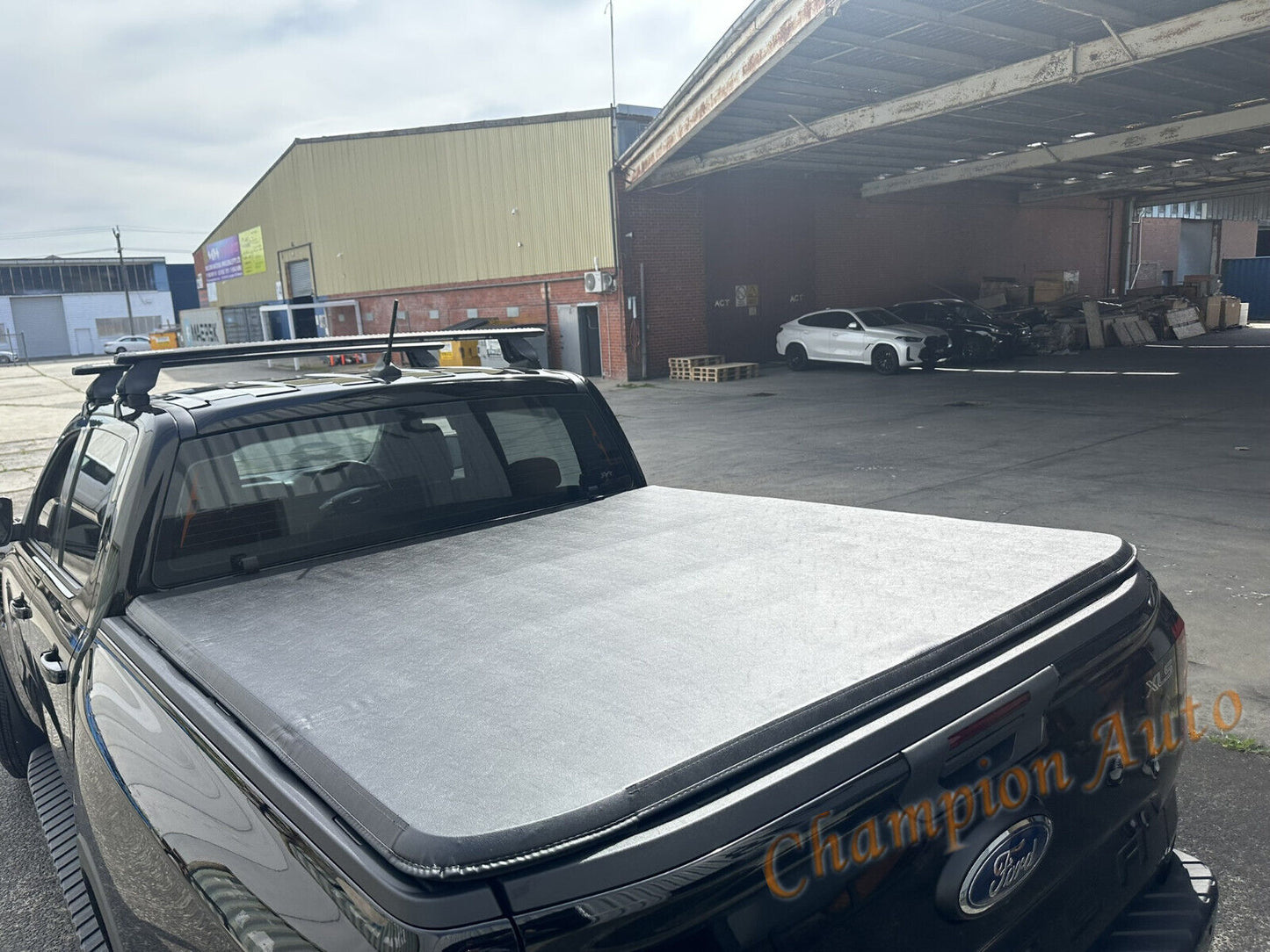 To Fit Ford Ranger Dual Cab 2022-2024 Tri Fold Soft Tonneau Cover Non Drill