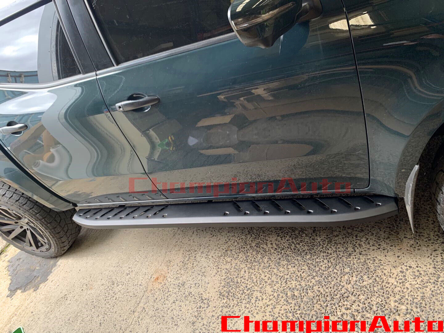 Black Steel Side Steps Mazda BT50 Double Cab 2012-08/2020(Shark Bar)