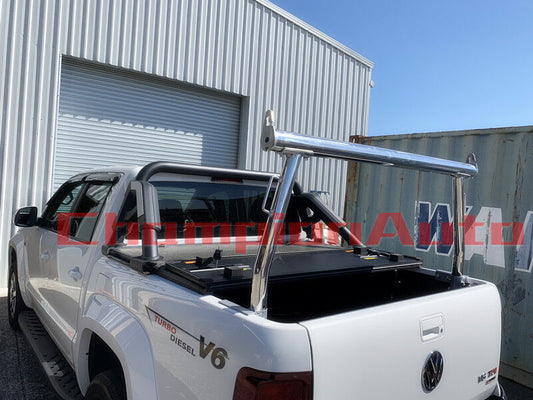 3'' Polished Silver Alloy Ladder Rack for Volkswagen Amarok 2010-2022 TUB