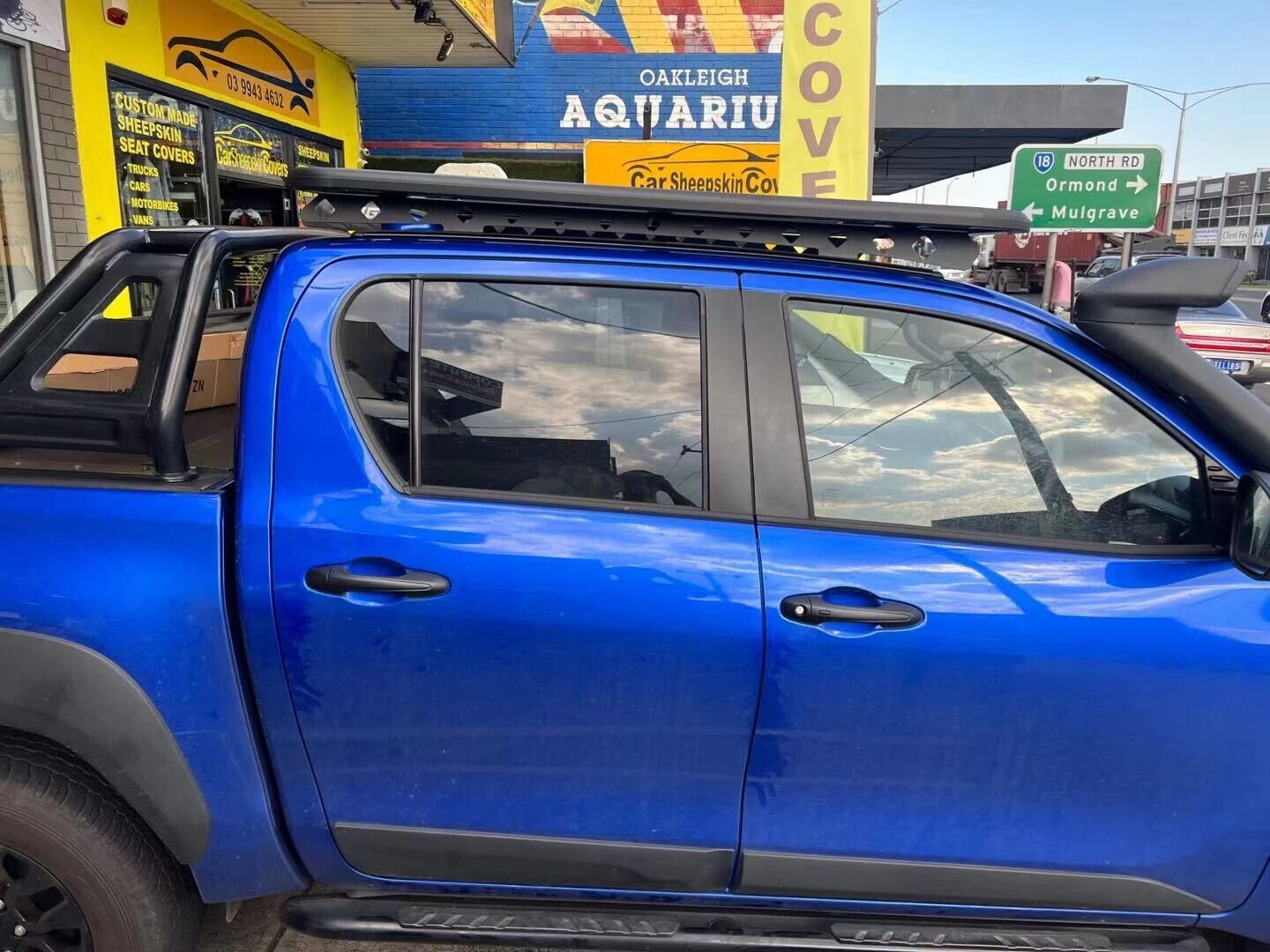 1530x1250mm Alloy Platform FLAT  Roof Rack for Toyota Hilux 2015 - 2024 Dual Cab