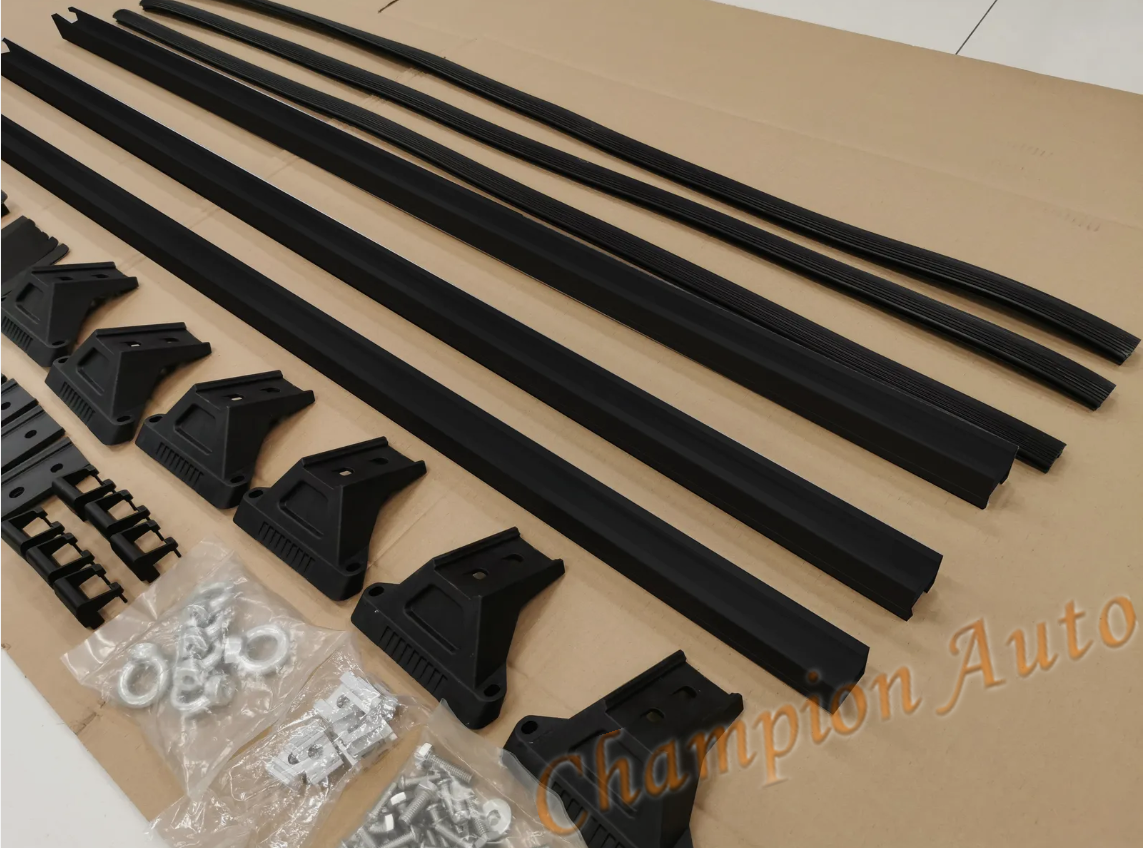 Black HEAVY DUTY Roof Racks Cross Bars X3 for Toyota Hiace LWB 2019-2024