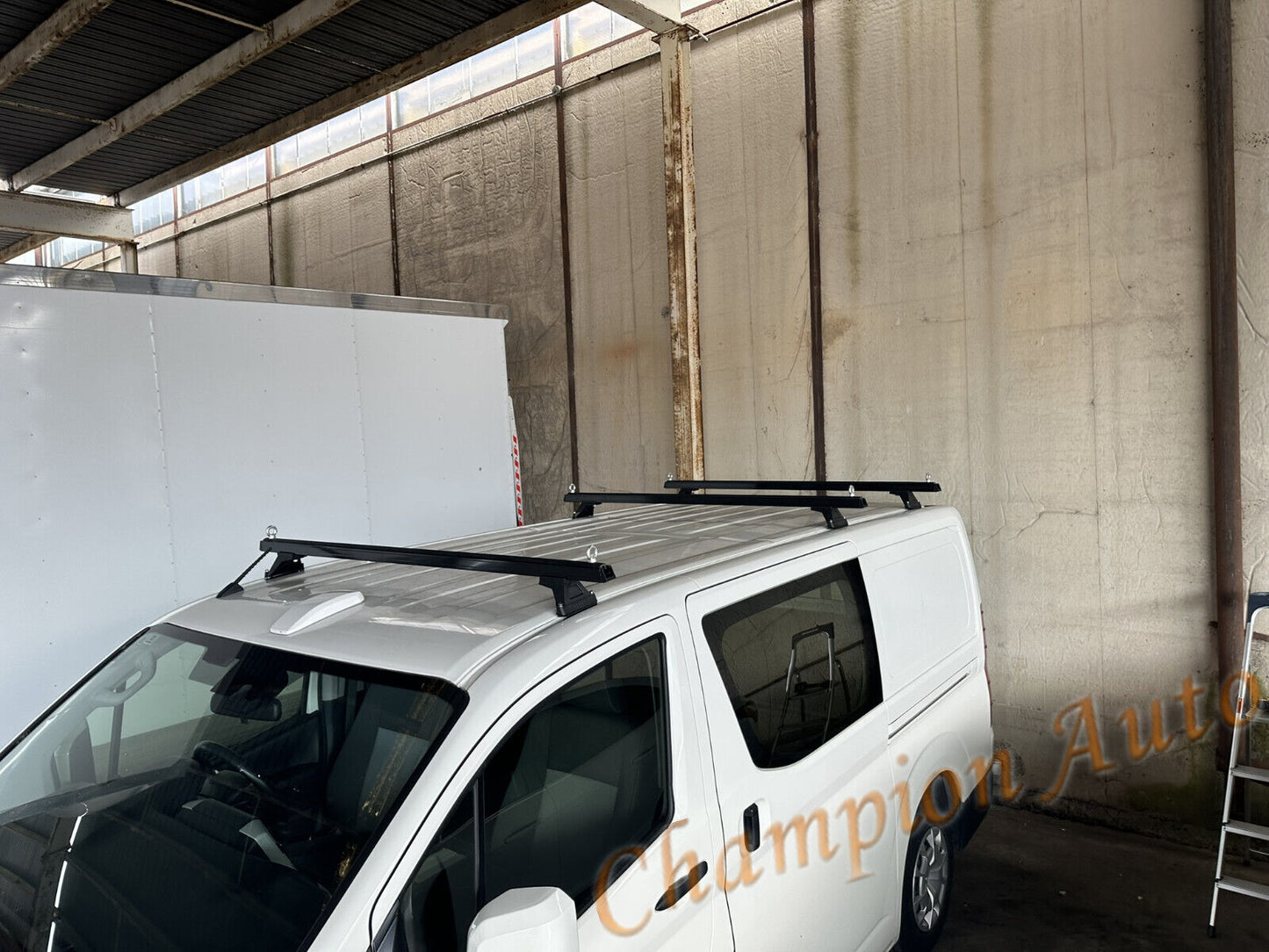 Black HEAVY DUTY Roof Racks Cross Bars X3 for Toyota Hiace LWB 2019-2024