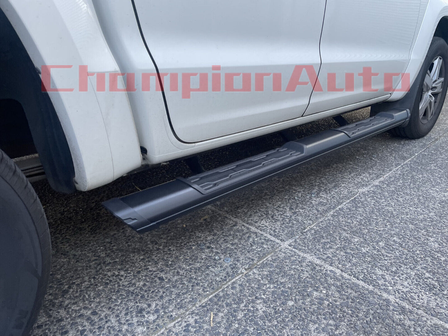 Side Steps for Ford Ranger Dual Cab Black Alloy Side Steps 2011-08/2022 (S8)