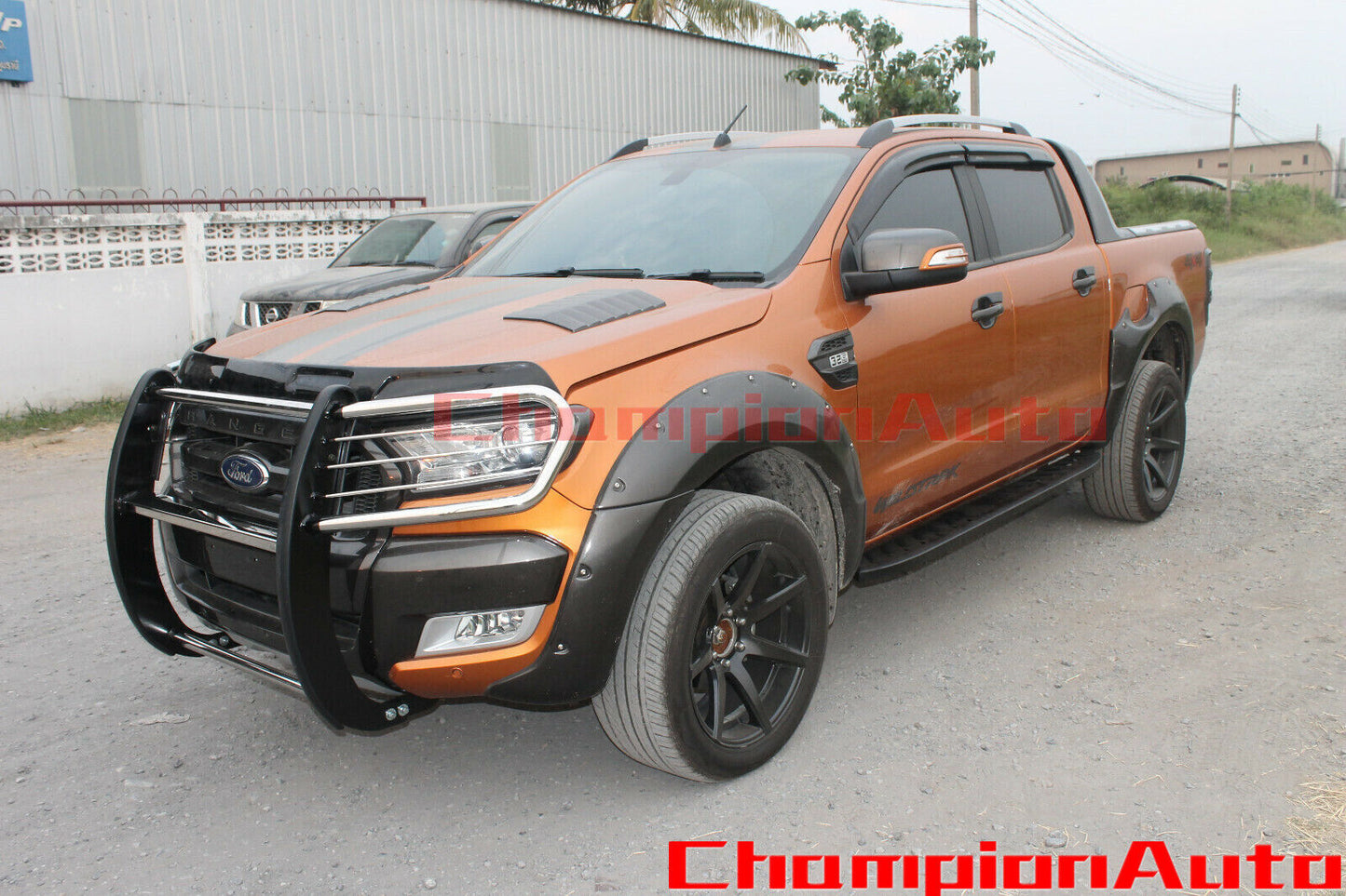 Black Steel Side Steps Mazda BT50 Double Cab 2012-08/2020(Shark Bar)