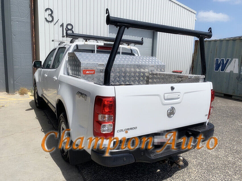 Black Alloy Ladder Rack with extension bar for Mazda BT50 BT-50 2021+ TUB