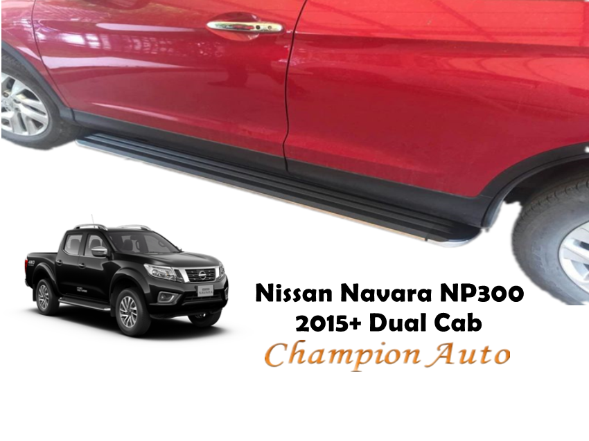 Nissan Navara NP300 D23 Dual Cab Side Steps Aluminium 2015-2018+ (S5)