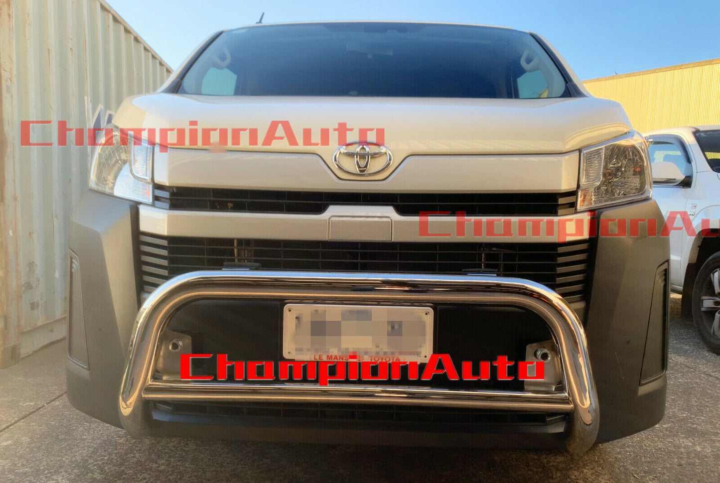 Stainless Steel Silver Nudge Bar For New Shape Toyota Hiace SLWB 05/2019- 2024