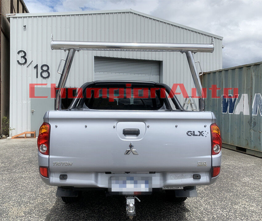 Polished Alloy Silver Ladder Rack for Mitsubishi Triton MN/ML 2006-2014